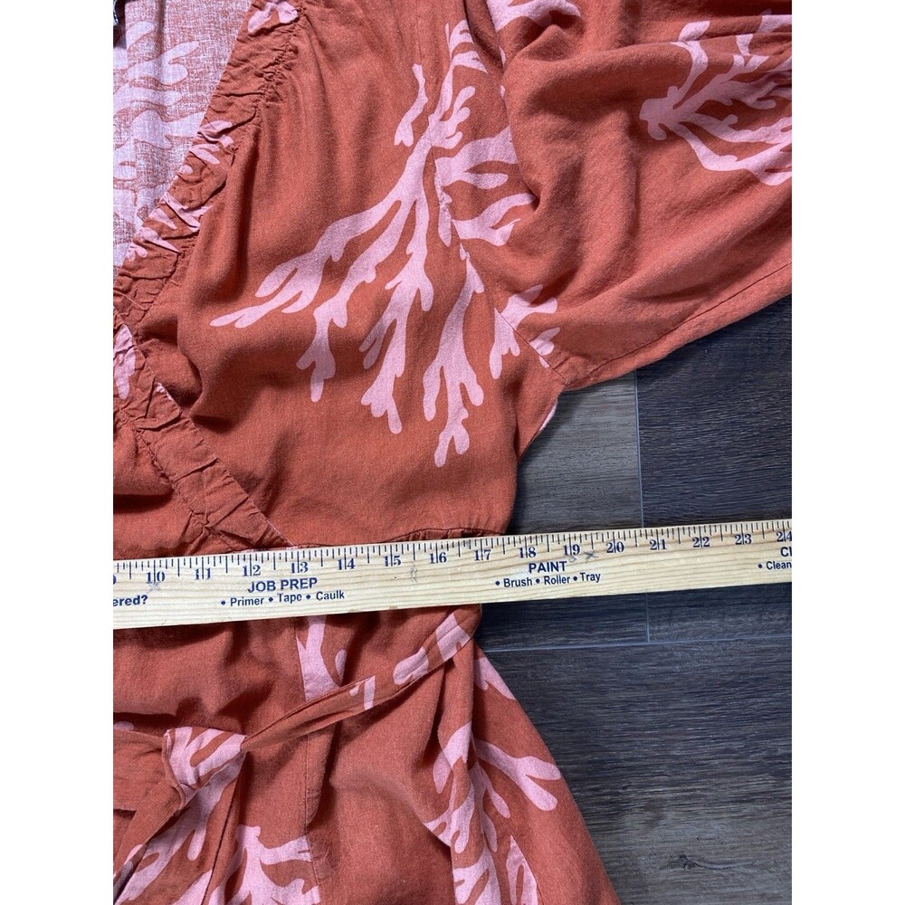 Ava And Viv Bishop Coral Rust Belted Boho Festival Maxi Dress Women’s Size XXL - Picture 7 of 8